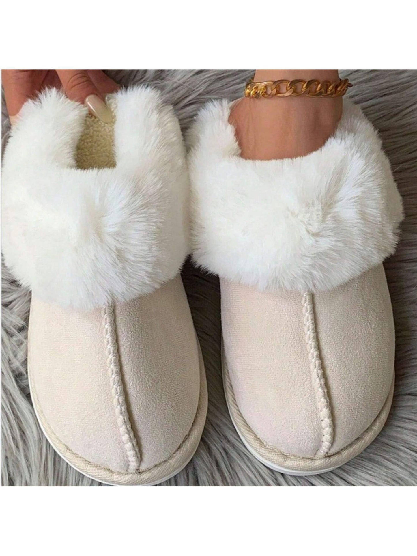 Womens Slippers Fluffy Cozy Fashion Slippers Warm Soft House Slippers