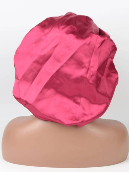 Color Block Satin Sleeping Hat Silk Bonnet Satin Bonnet Valentine'S Day