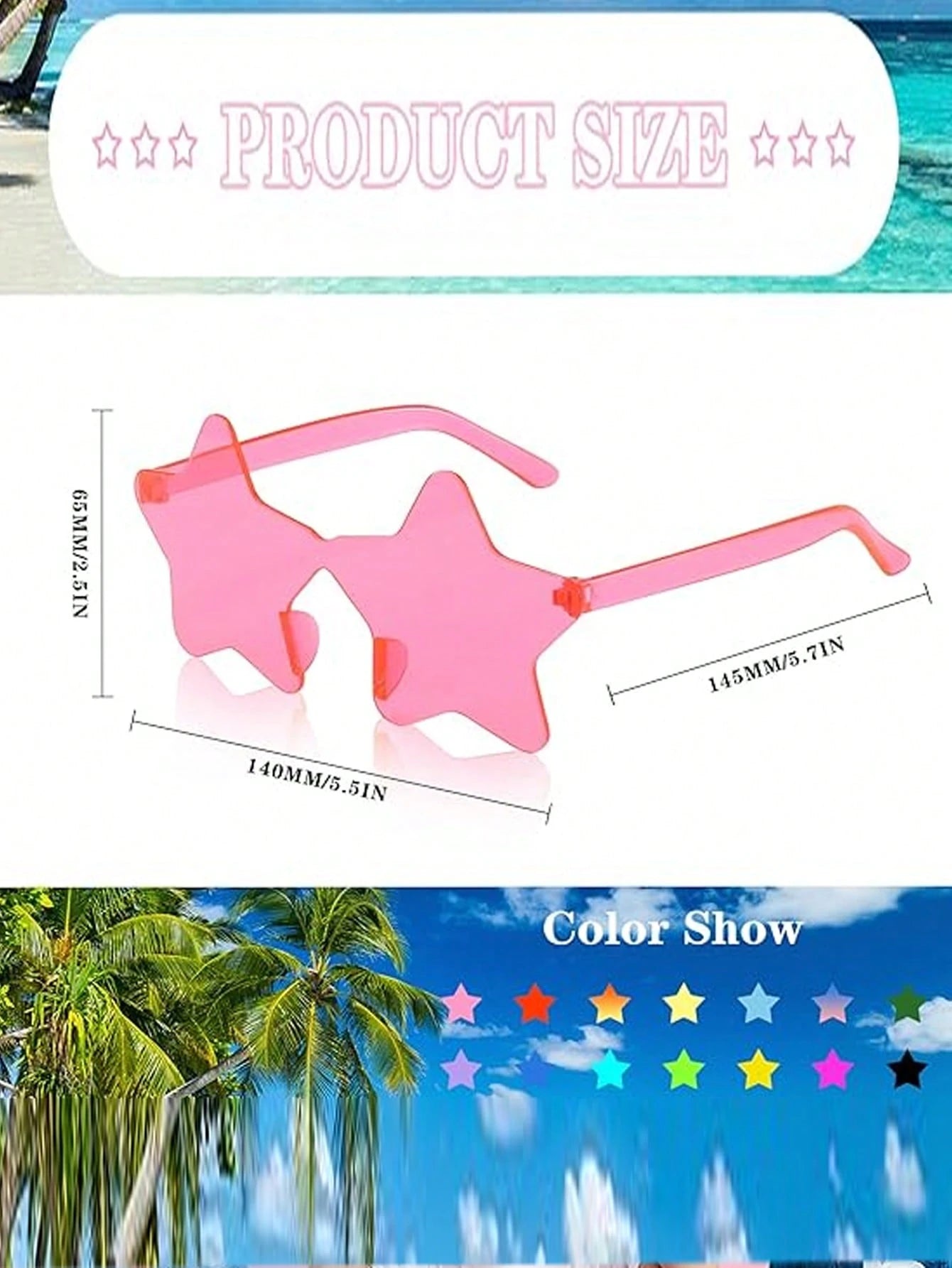 Star Shaped Frameless Fashion Glasses Transparent Candy Color Glasses Asymmetric One-Piece Fun Party Glasses Teenagers Adults, Frameless Star Shaped Fashion Glasses Girls Fashion Glasses Boys Candy Color Star Glasses Fashion Glasses Colored Glasses, Fashionable and Cute Frameless Fashion Glasses, Suitable for Boys and Girls Outdoor Sports Party Vacation Travel Supplies Photo Props