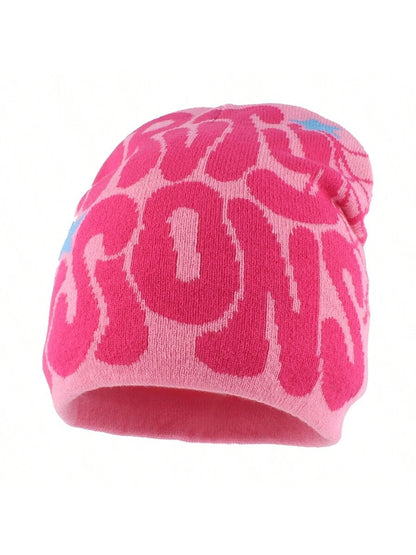 Winter Hats for Women New Beanies Knitted Cute Hat Girls Autumn Female Beanie Caps Warmer Bonnet Ladies Street Hip Hop Cap,School Y2K Pink Accessories