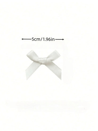 18Pcs Cute & Elegant White Ribbon Bow Hair Clips for Little Girls in Ballet Style