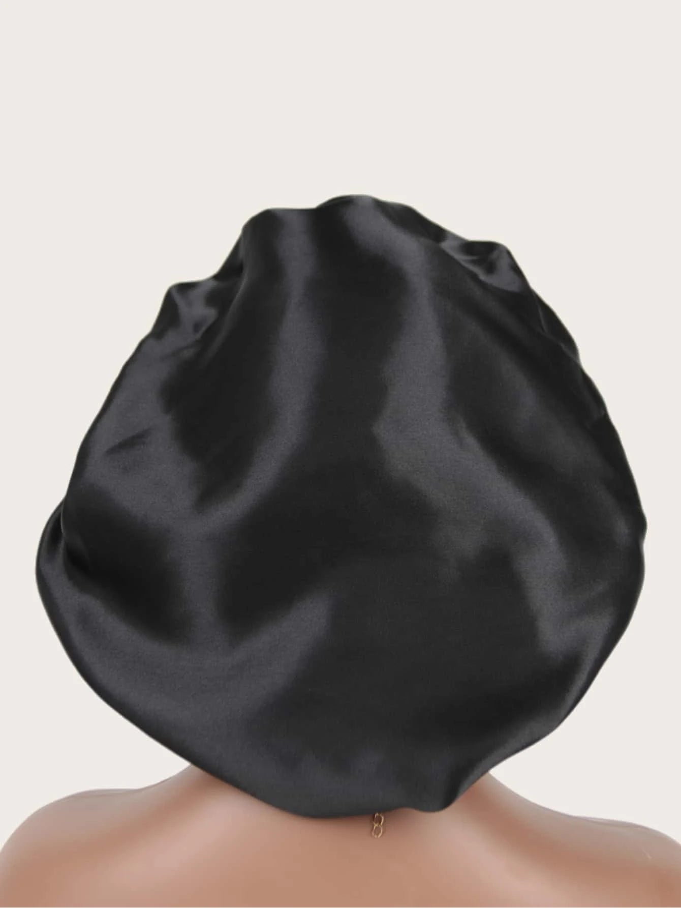 Color Block Satin Sleeping Hat Silk Bonnet Satin Bonnet Valentine'S Day