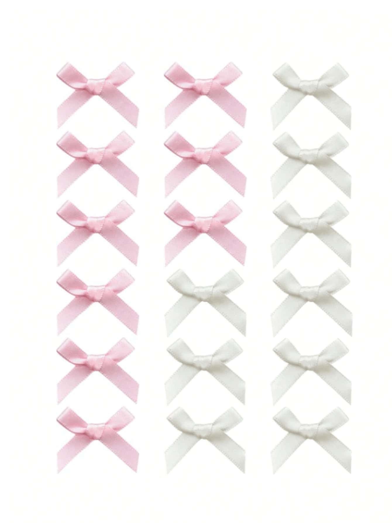 18Pcs Cute & Elegant White Ribbon Bow Hair Clips for Little Girls in Ballet Style