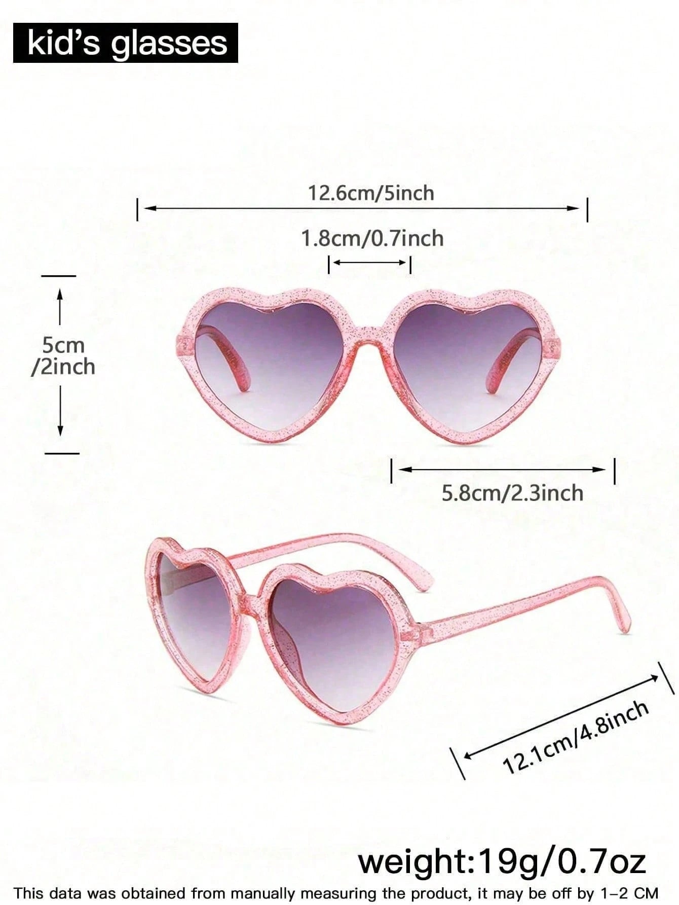 4 PCS Children'S 4-8Y Love Frame and Large Square Frame Fashion Glasses for Daily Outings and Dress Up