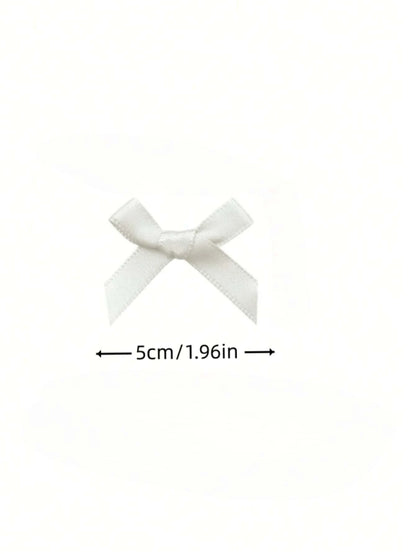 18Pcs Cute & Elegant White Ribbon Bow Hair Clips for Little Girls in Ballet Style