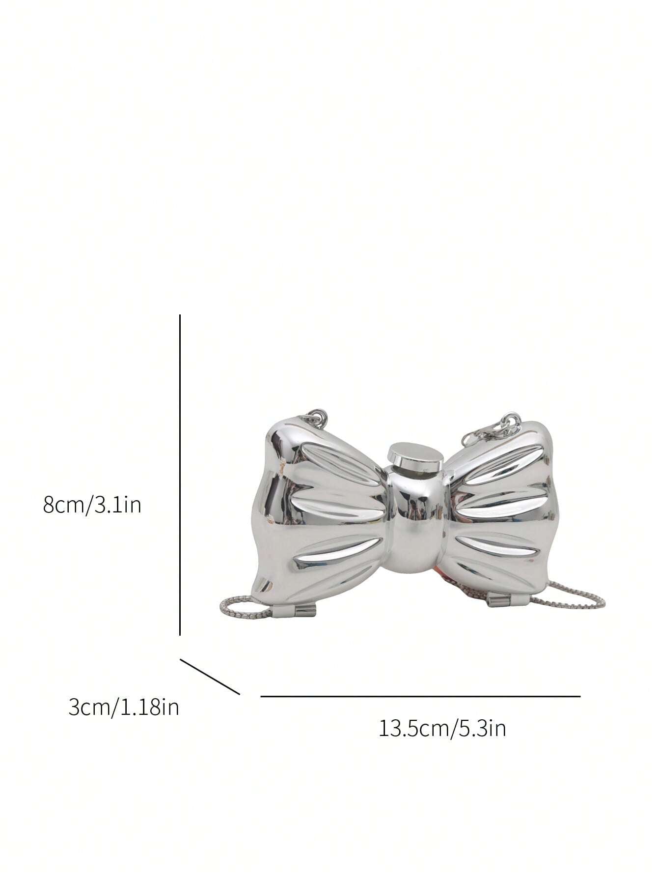 1Pc Acrylic Bow Shaped Mini Evening Bag, Women Fashion Chain Strap Crossbody Clutch Purse for Party and Date, Perfect for Party Wedding Prom Dinner/Banquet, Matching with Holiday Party Dress Evening Dress & Sequin Dress, Perfect Valentines Day Gift for Her, Perfectly Matching with New Years Outfit, Best Valentine'S Gift Choice Ever Valentines