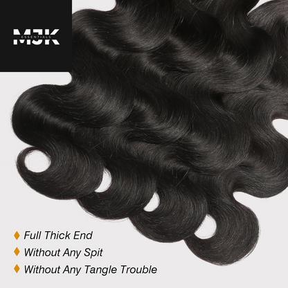 12A Human Hair Bundles 22 24 26 Inch Body Wave Bundles Human Hair 100% Unprocessed Brazilian Virgin Hair 3 Bundles Human Hair Body Wave Quick Weave Bundles Hair Extensions Natural Black