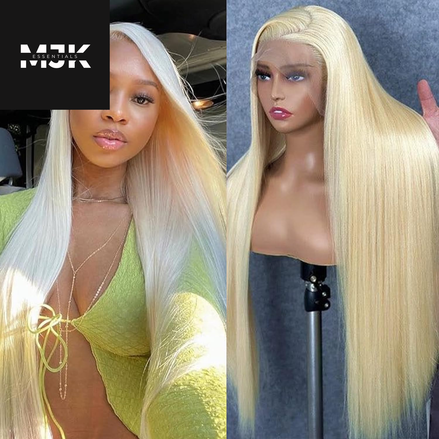 26 Inch 613 Lace Front Wig Human Hair 13X4 Blonde Straight HD Transparent Lace Frontal Wigs Human Hair Pre Plucked with Baby Hair 180% Density Blonde Glueless Wigs Human Hair