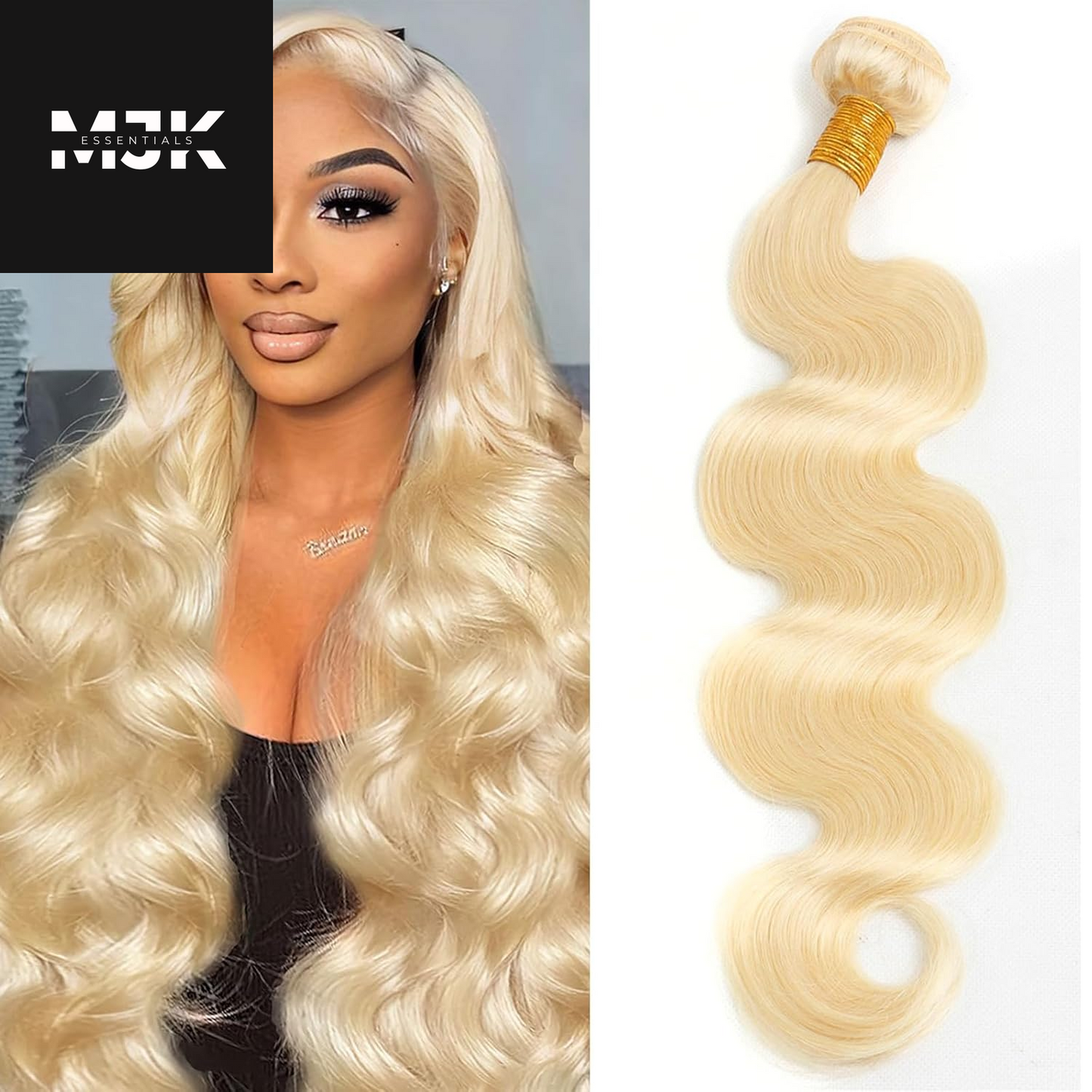 613 Bundles Human Hair 16 18 20 Inch Blonde Body Wave Bundles Human Hair 100% Unprocessed 12A Virgin Human Hair 3 Bundles 613 Body Wave Human Hair Weave Extensions