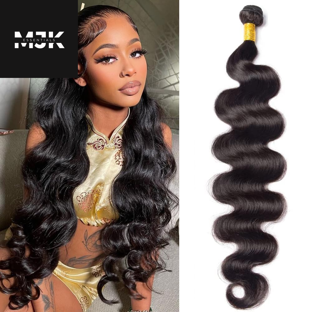 12A Human Hair Bundles 20 22 24 26 Inch Body Wave Bundles Human Hair 100% Unprocessed Brazilian Virgin Hair 4 Bundles Deals Human Hair Extensions Quick Weave Bundles Human Hair Natural Black