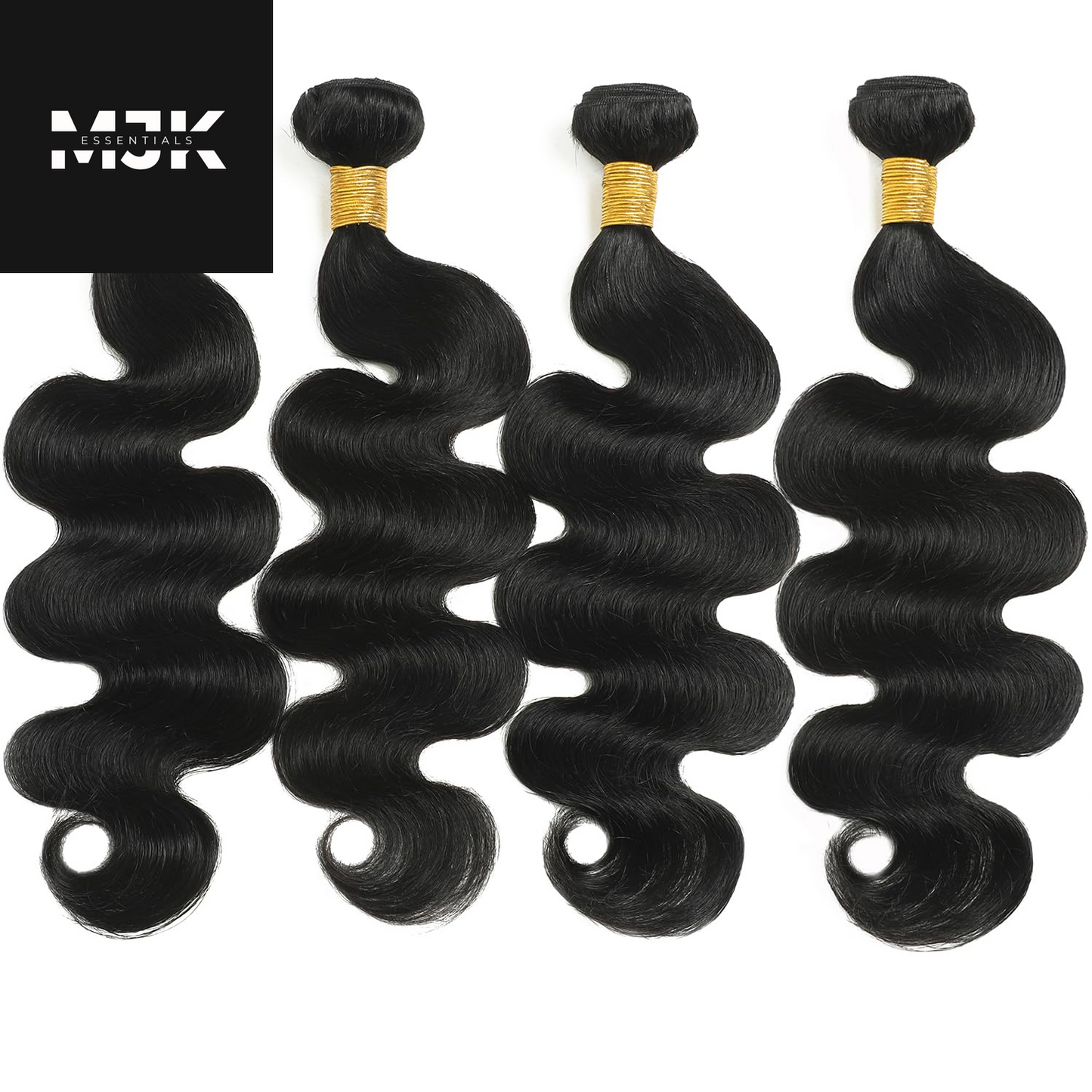 Body Wave Bundles Human Hair 18 20 22 24 Inch Human Hair Bundles 100% Unprocessed Brazilian Virgin Hair 4 Bundles Human Hair Quick Weave Deals Human Hair Extensions for Women Natural Color