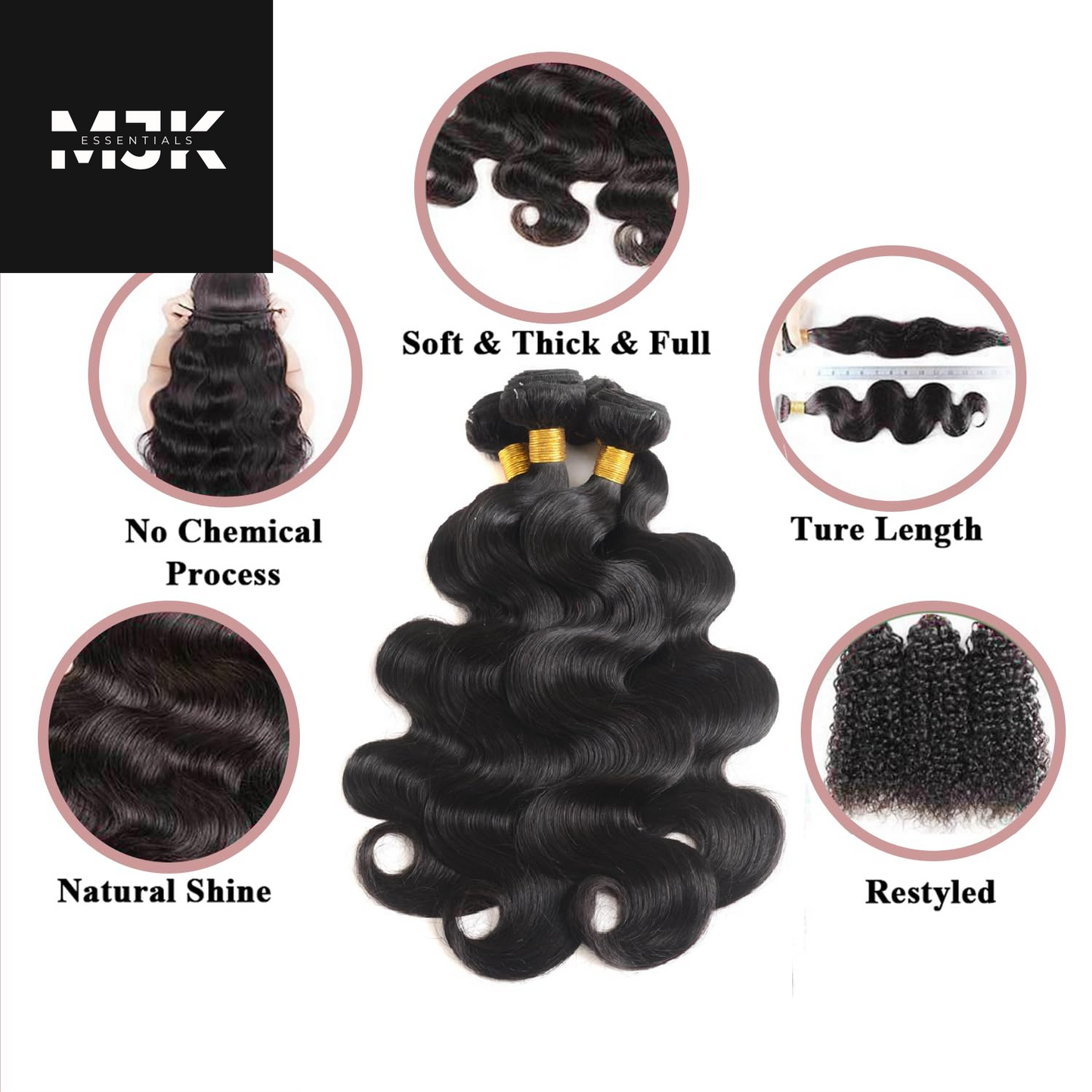 12A Human Hair Bundles 20 22 24 26 Inch Body Wave Bundles Human Hair 100% Unprocessed Brazilian Virgin Hair 4 Bundles Deals Human Hair Extensions Quick Weave Bundles Human Hair Natural Black