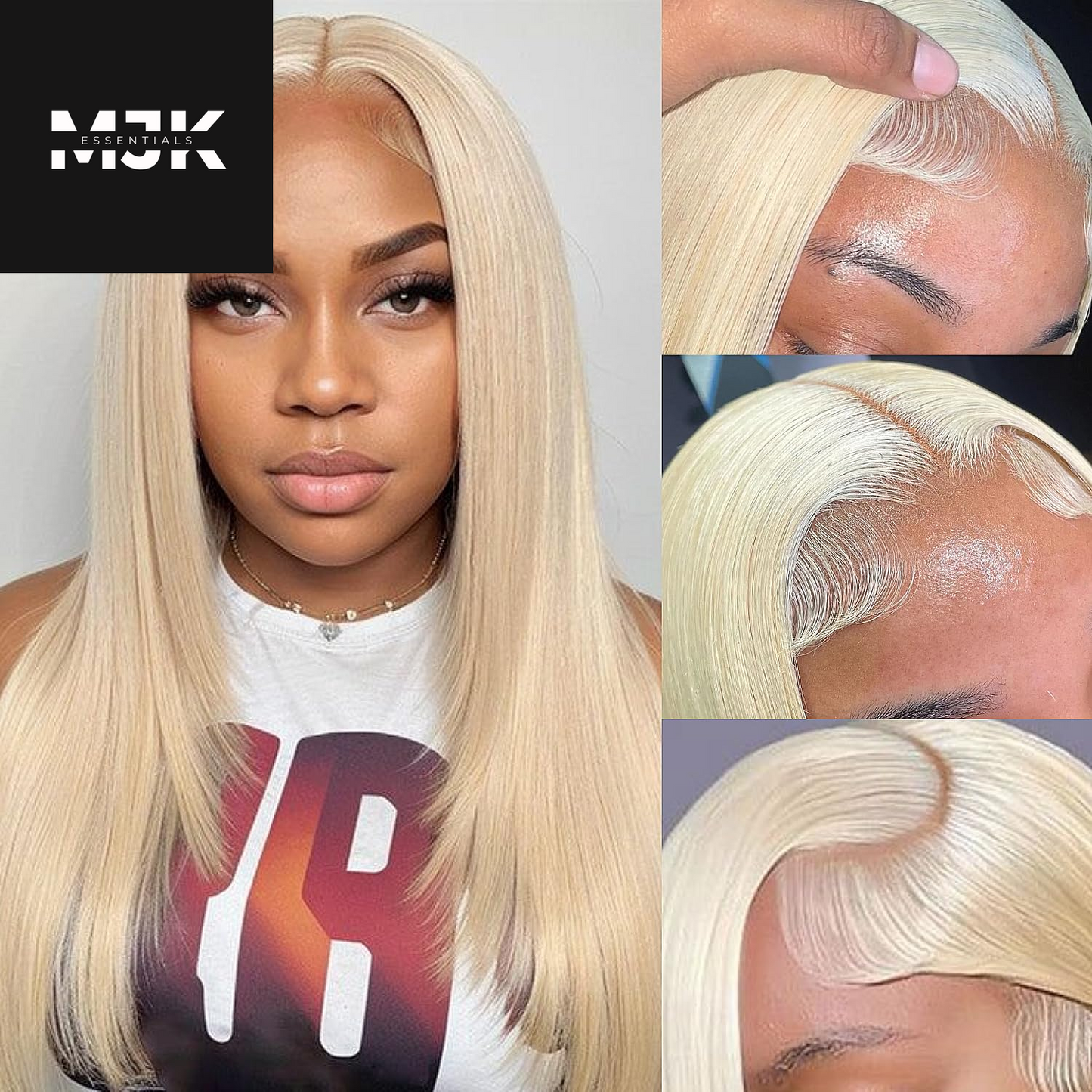 26 Inch 613 Lace Front Wig Human Hair 13X4 Blonde Straight HD Transparent Lace Frontal Wigs Human Hair Pre Plucked with Baby Hair 180% Density Blonde Glueless Wigs Human Hair