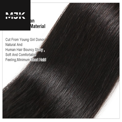 12A Straight Bundles Human Hair (22 24 26 28 Inches, Straight 4 Bundles) 100% Unprocessed Brazilian Virgin Straight Human Hair Bundles Natural Color Raw Hair