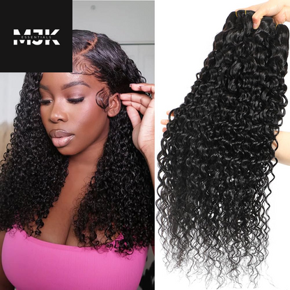 Human Hair Bundles 16 18 20 Inch 12A Brazilian Water Wave Bundles 100% Unprocessed Virgin Deep Wave Human Hair 3 Bundles/Lot Hair Weft Natural Color