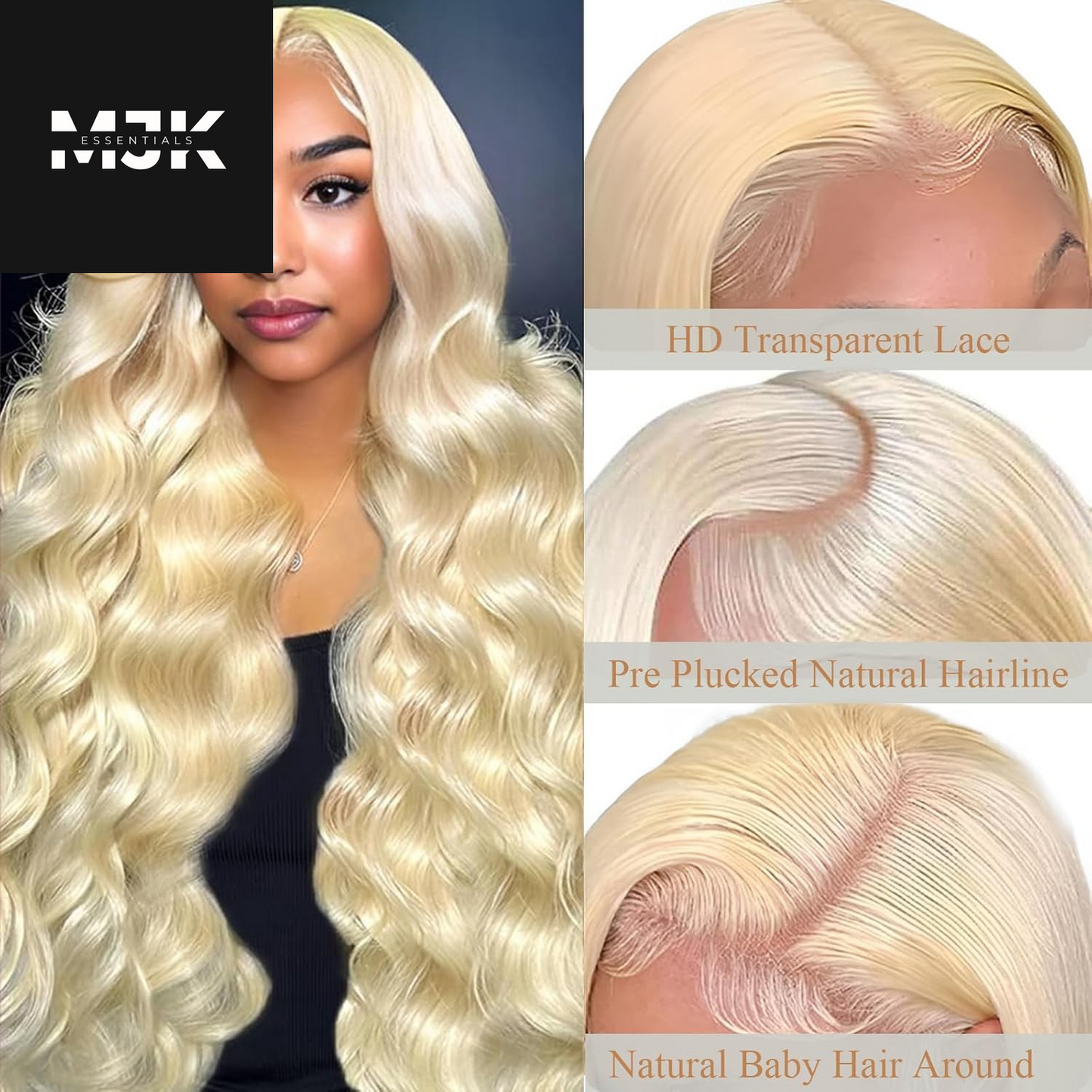 30 Inch 613 13X6 Lace Front Wig Human Hair 200 Density Body Wave Blonde Wig Human Hair Pre Plucked 613 HD Lace Frontal Wig 13X6 Body Wave Wigs with Baby Hair for Women