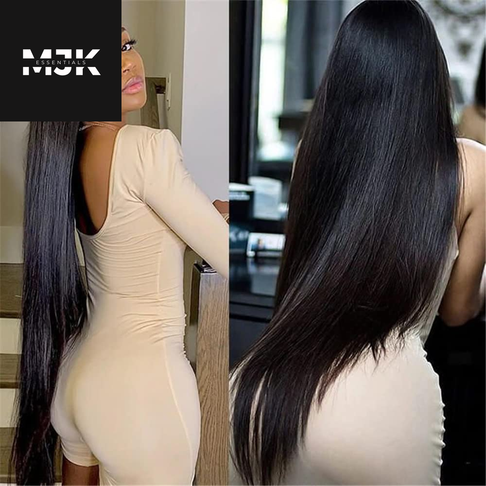 12A Straight Bundles Human Hair (22 24 26 28 Inches, Straight 4 Bundles) 100% Unprocessed Brazilian Virgin Straight Human Hair Bundles Natural Color Raw Hair