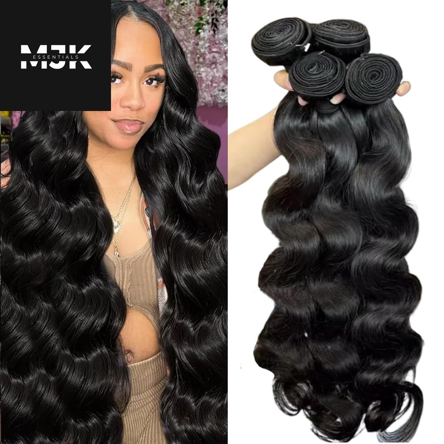 12 a Human Hair Bundles 20 22 24 26 Inch Body Wave Curly Bundles Human Hair 100% Unprocessed Brazilian Raw Virgin Hair 4 Bundles Body Wave Natural Color