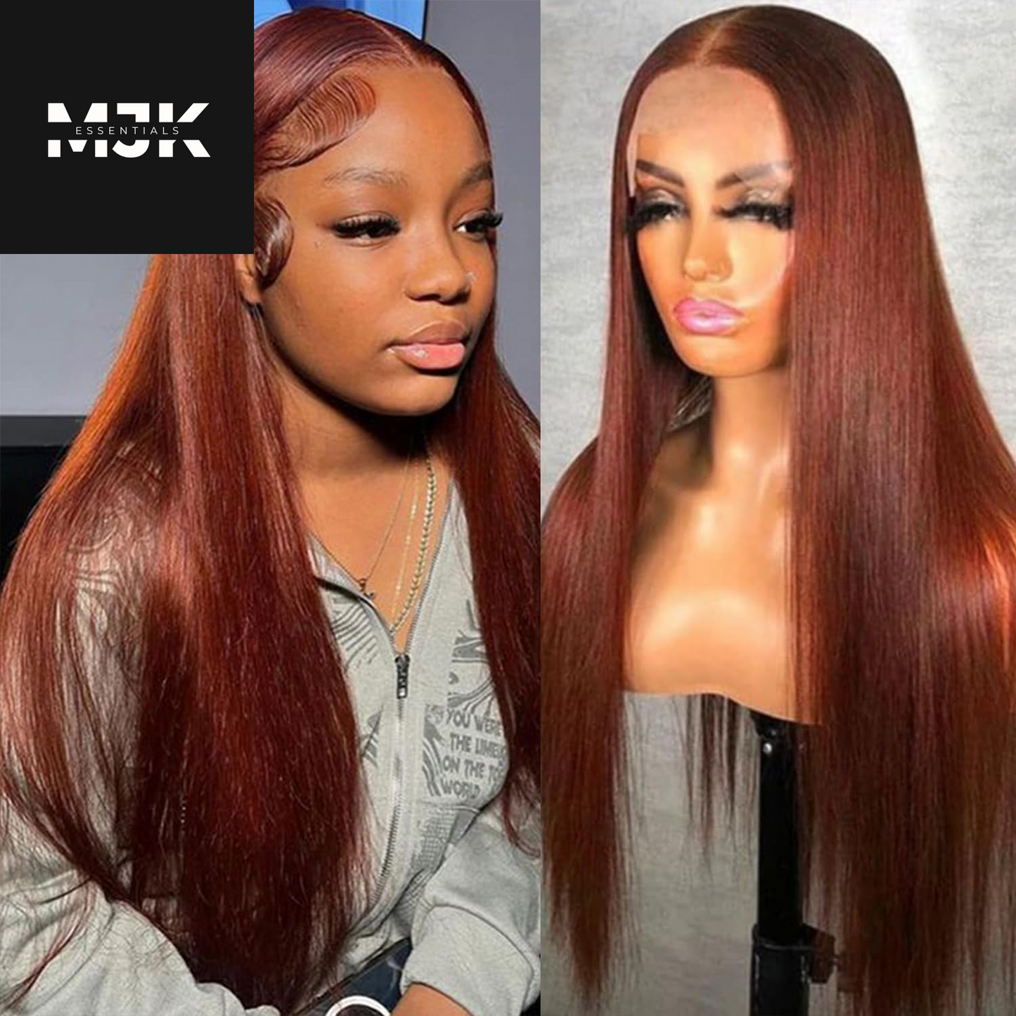 30 Inch Reddish Brown Lace Front Wigs Human Hair 220 Density 13X6 HD Lace Frontal Wigs Human Hair Glueless Straight Lace Frontal Wigs Pre Plucked with Baby Hair Brown Human Hair Wig for Women