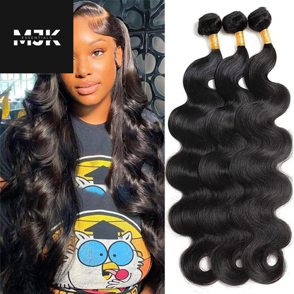 12A Human Hair Bundles 20 22 24 26 Inch Body Wave Bundles Human Hair 100% Unprocessed Brazilian Virgin Hair 4 Bundles Deals Human Hair Extensions Quick Weave Bundles Human Hair Natural Black