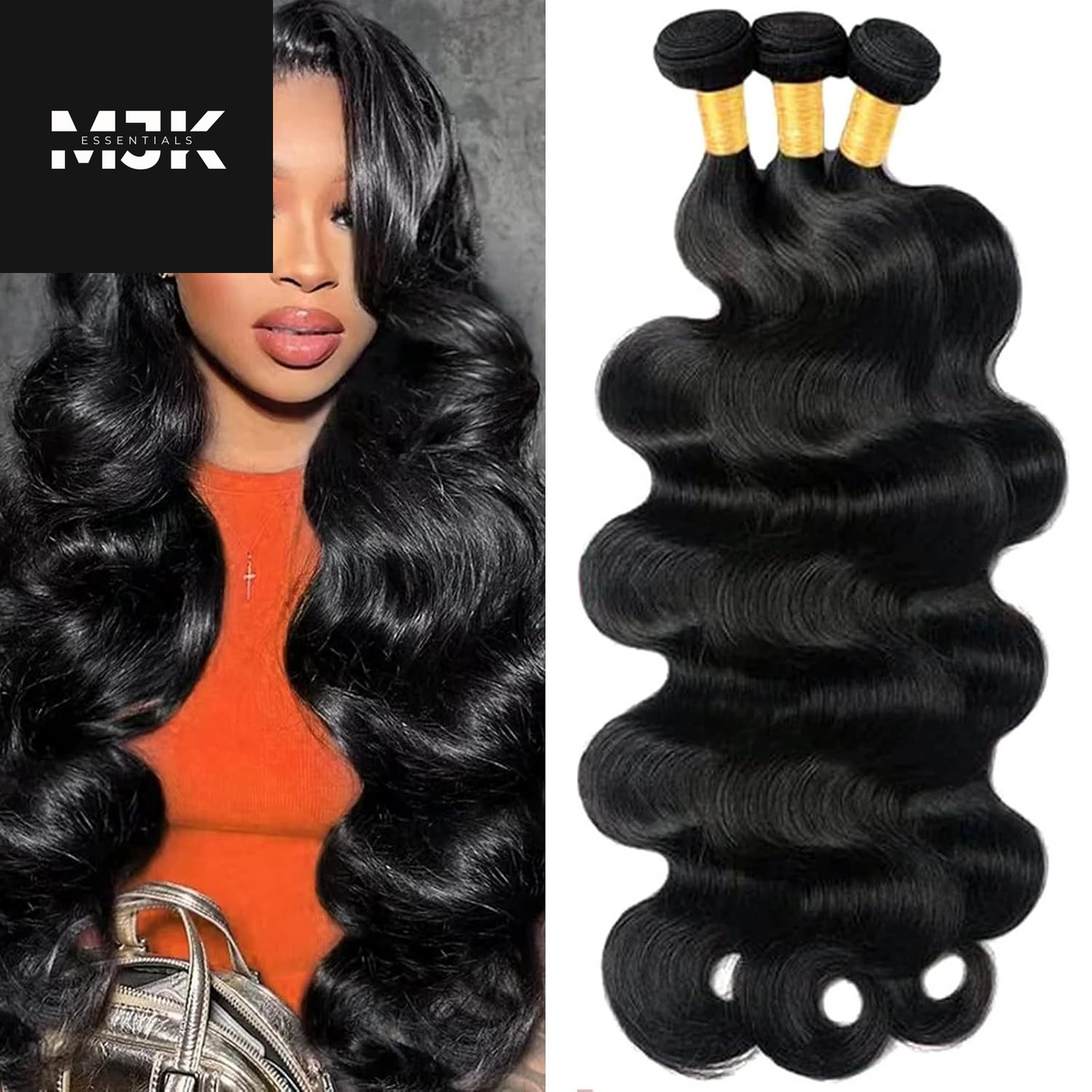 Body Wave Bundles Human Hair 16 18 20 Inch 100% Unprocessed 12A Brazilian Virgin Human Hair Extensions Quick Weave Bundles Hair Natural Black