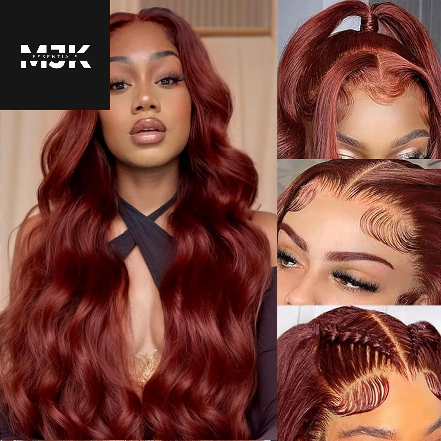 30Inch 13X6 Chocolate Brown Body Wave Lace Front Wigs Human Hair Pre Plucked with Baby Hair 180% Density Full Lace Human Hair Wigs HD Transparent Lace Frontal Wigs for Women Colored Wigs