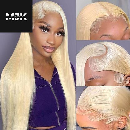 30 Inch 613 Lace Front Wig Human Hair Blonde 13X6 HD Transparent Lace Front Wigs Human Hair 180% Density Blonde Glueless Wigs Human Hair 613 HD Straight Lace Frontal Wigs Human Hair Pre Plucked