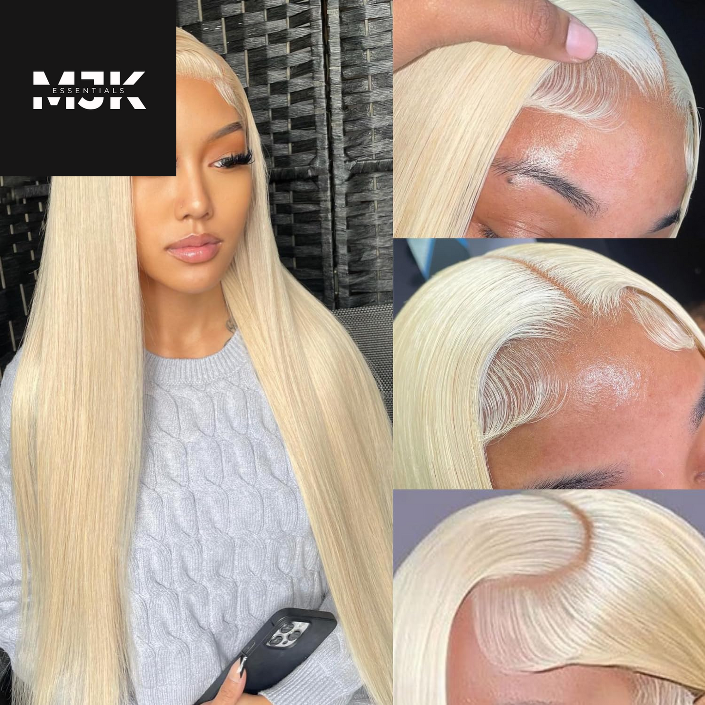 26 Inch 613 Lace Front Wig Human Hair 13X4 Blonde Straight HD Transparent Lace Frontal Wigs Human Hair Pre Plucked with Baby Hair 180% Density Blonde Glueless Wigs Human Hair