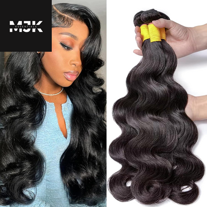 Body Wave Bundles Human Hair 16 18 20 Inch 100% Unprocessed 12A Brazilian Virgin Human Hair Extensions Quick Weave Bundles Hair Natural Black