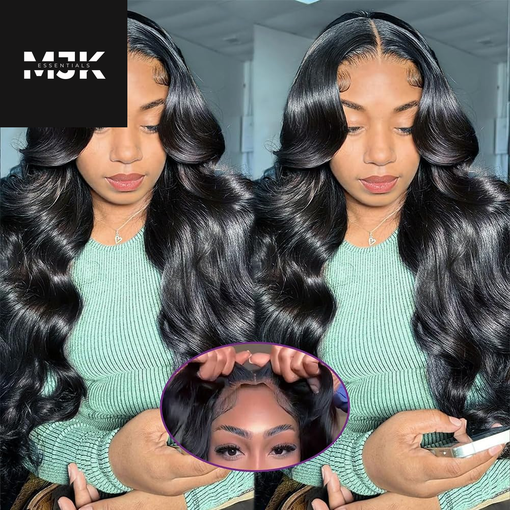 28 Inch 5X5 HD Lace Closure Wigs Human Hair Wear and Go Glueless Wigs Human Hair Pre Plucked Pre Cut 180% Density Body Wave Lace Front Wigs Human Hair for Women