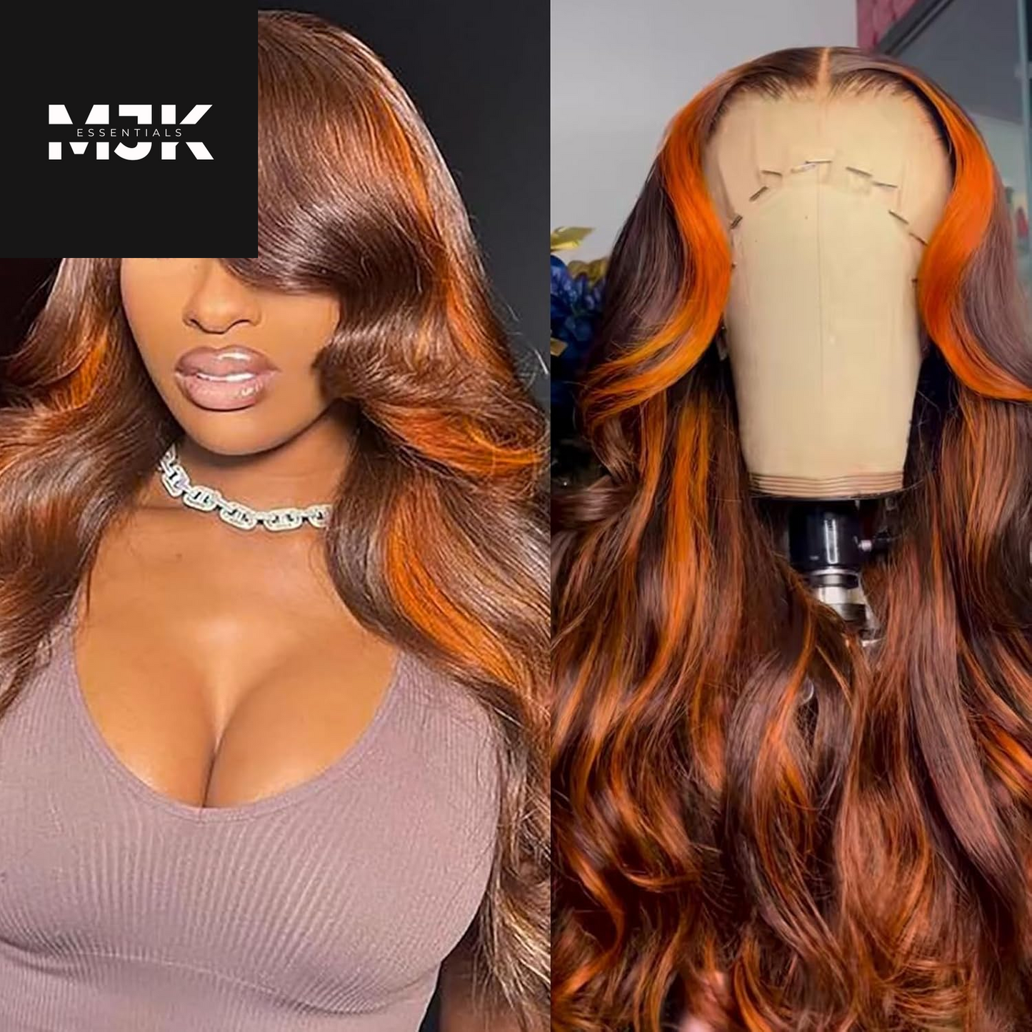 30Inch 13X6 Chocolate Brown Body Wave Lace Front Wigs Human Hair Pre Plucked with Baby Hair 180% Density Full Lace Human Hair Wigs HD Transparent Lace Frontal Wigs for Women Colored Wigs