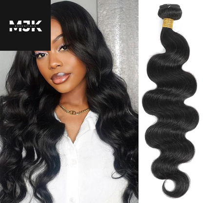 Human Hair Body Wave 4 Bundles 14 16 18 20 Inch 12A 100% Unprocessed Myanmar Soft and Full Double Welf Quick Wave Natural Color Human Hair Extensions for Women