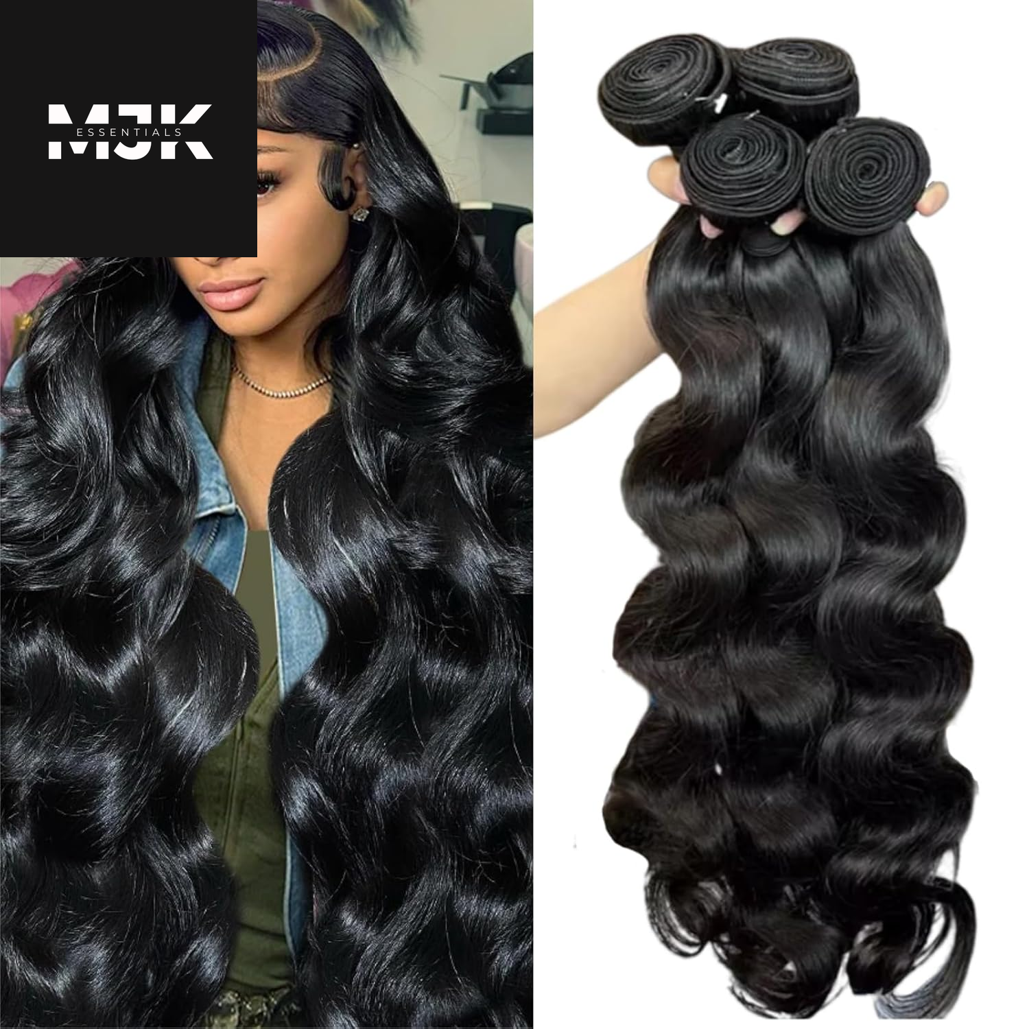 12 a Human Hair Bundles 20 22 24 26 Inch Body Wave Curly Bundles Human Hair 100% Unprocessed Brazilian Raw Virgin Hair 4 Bundles Body Wave Natural Color