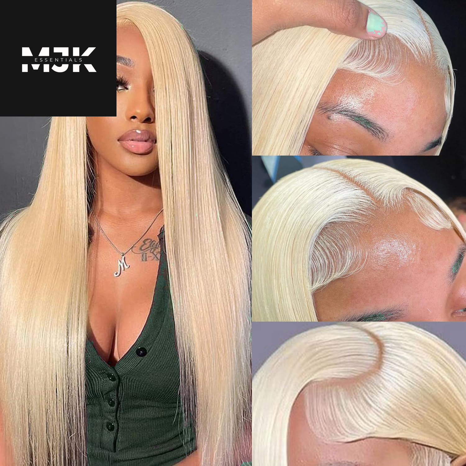 26 Inch 613 Lace Front Wig Human Hair 13X4 Blonde Straight HD Transparent Lace Frontal Wigs Human Hair Pre Plucked with Baby Hair 180% Density Blonde Glueless Wigs Human Hair