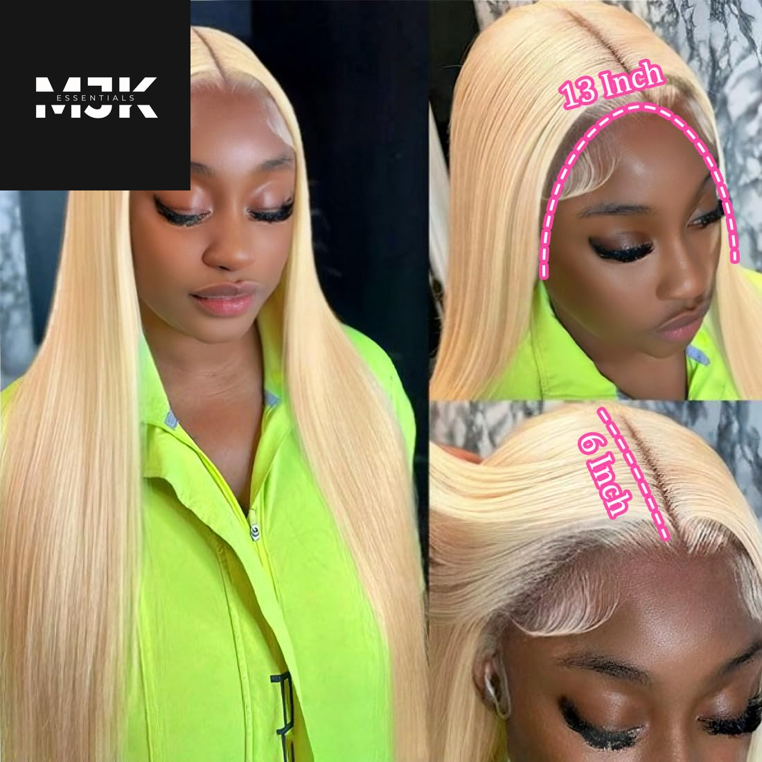 30 Inch 613 Lace Front Wig Human Hair Blonde 13X6 HD Transparent Lace Front Wigs Human Hair 180% Density Blonde Glueless Wigs Human Hair 613 HD Straight Lace Frontal Wigs Human Hair Pre Plucked