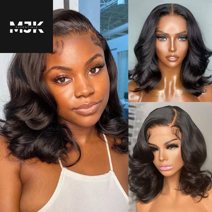 Closure Wigs Human Hair Body Wave 5X5 HD Lace Closure Wigs Human Hair Pre Plucked with Baby Hair 180% Density Brazilian Virgin Human Hair Wigs for Black Women Natural Color (Body Wave Wig, 24 Inch)