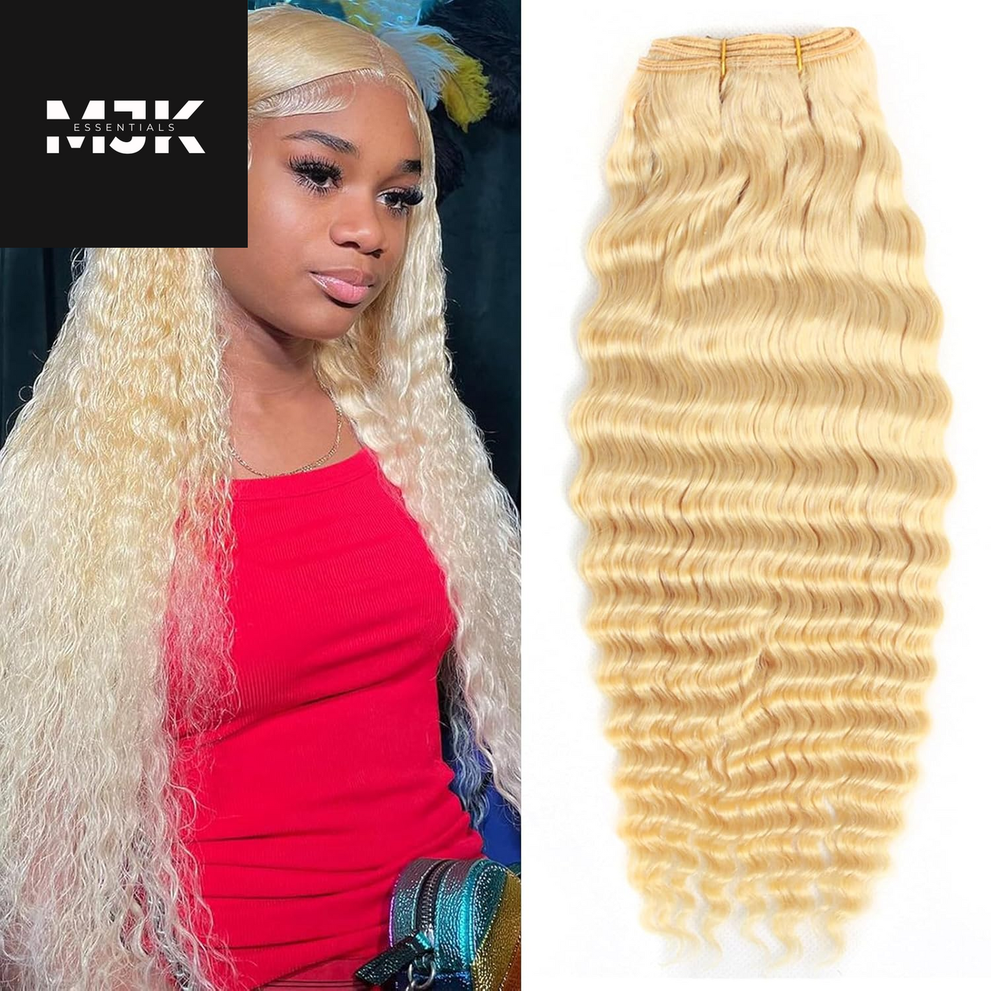 613 Bundles Human Hair 16 18 20 Inch Blonde Body Wave Bundles Human Hair 100% Unprocessed 12A Virgin Human Hair 3 Bundles 613 Body Wave Human Hair Weave Extensions