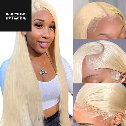 30 Inch 613 Lace Front Wig Human Hair Blonde 13X6 HD Transparent Lace Front Wigs Human Hair 180% Density Blonde Glueless Wigs Human Hair 613 HD Straight Lace Frontal Wigs Human Hair Pre Plucked