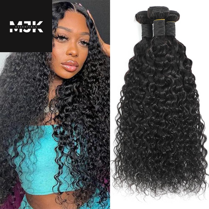 Human Hair Bundles 16 18 20 Inch 12A Brazilian Water Wave Bundles 100% Unprocessed Virgin Deep Wave Human Hair 3 Bundles/Lot Hair Weft Natural Color