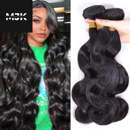 Brazilian Human Hair Bundles 18 20 22 Inch Body Wave 3 Bundles Human Hair 300Gm 12A 100% Unprocessed Brazilian Virgin Raw Hair Extensions Natural Black Weave Real Human Hair Bundles for Women