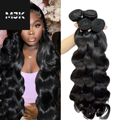 12 a Human Hair Bundles 20 22 24 26 Inch Body Wave Curly Bundles Human Hair 100% Unprocessed Brazilian Raw Virgin Hair 4 Bundles Body Wave Natural Color