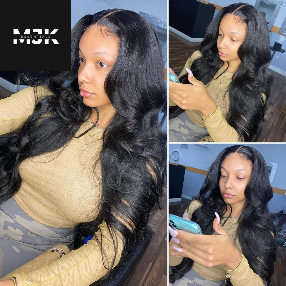 Closure Wigs Human Hair Body Wave 5X5 HD Lace Closure Wigs Human Hair Pre Plucked with Baby Hair 180% Density Brazilian Virgin Human Hair Wigs for Black Women Natural Color (Body Wave Wig, 24 Inch)