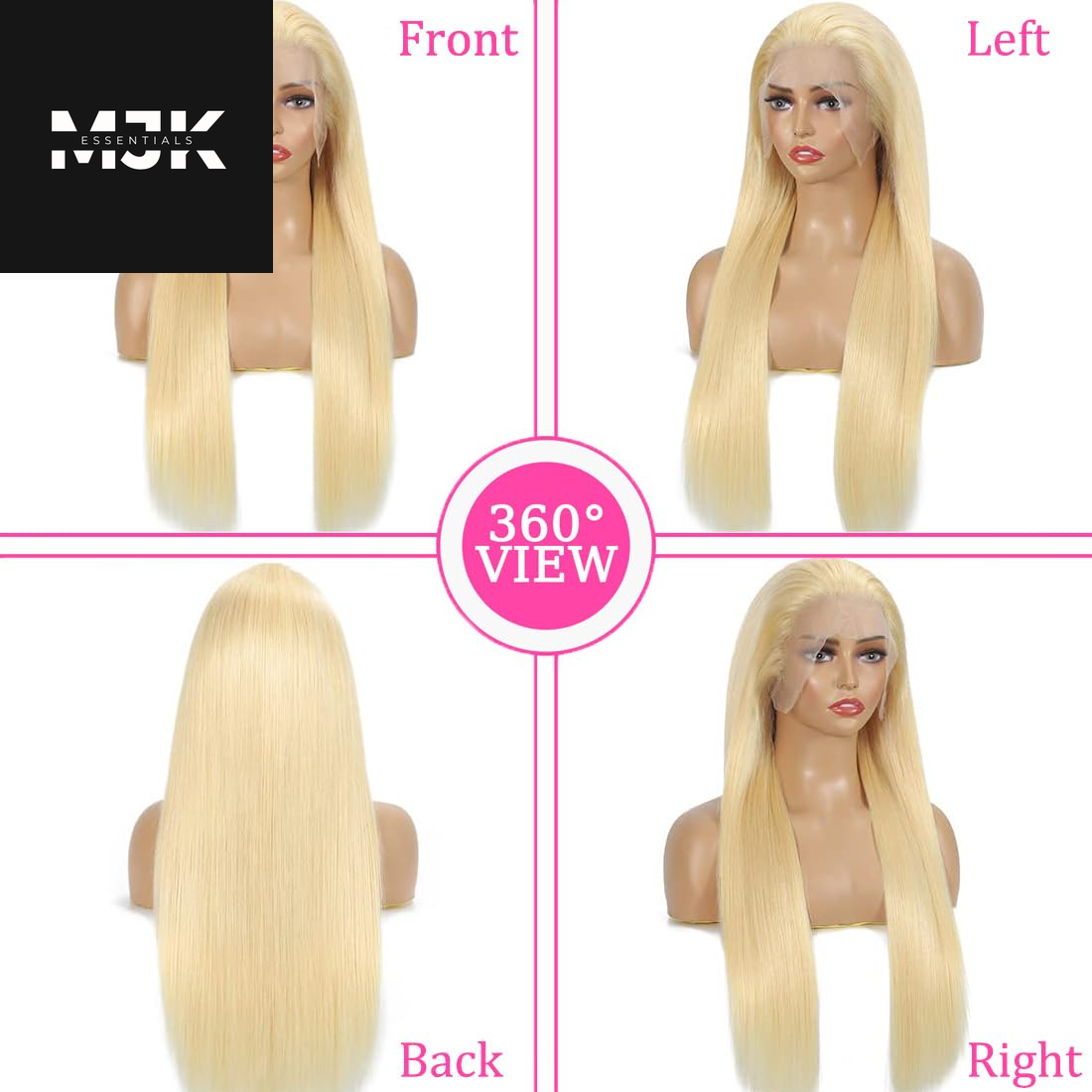 30 Inch 613 Lace Front Wig Human Hair Blonde 13X6 HD Transparent Lace Front Wigs Human Hair 180% Density Blonde Glueless Wigs Human Hair 613 HD Straight Lace Frontal Wigs Human Hair Pre Plucked