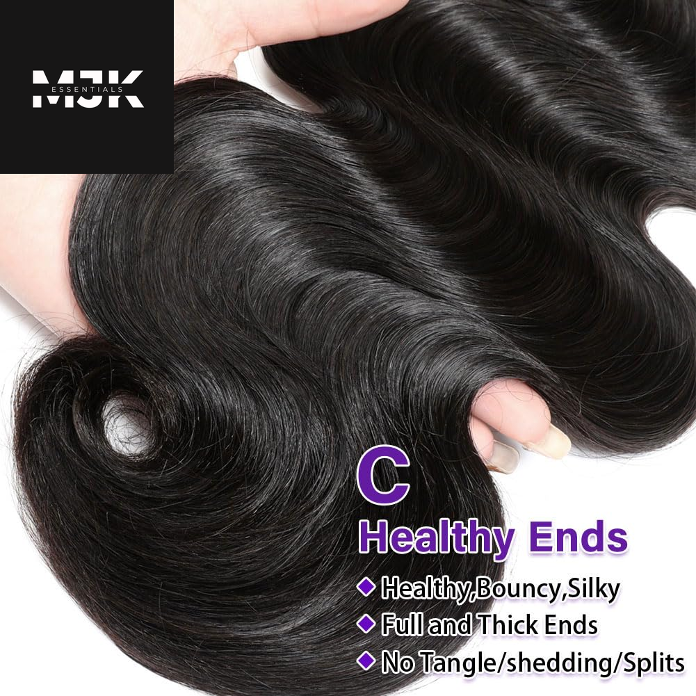 Brazilian Human Hair Bundles 18 20 22 Inch Body Wave 3 Bundles Human Hair 300Gm 12A 100% Unprocessed Brazilian Virgin Raw Hair Extensions Natural Black Weave Real Human Hair Bundles for Women