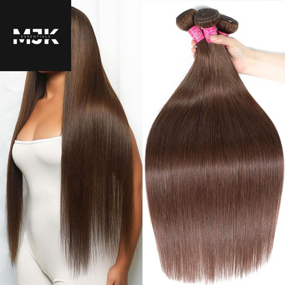 12A Straight Bundles Human Hair (22 24 26 28 Inches, Straight 4 Bundles) 100% Unprocessed Brazilian Virgin Straight Human Hair Bundles Natural Color Raw Hair