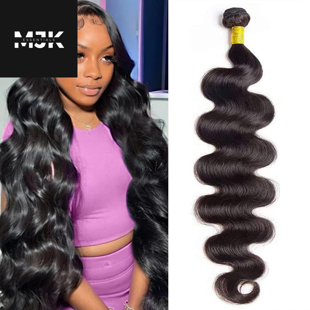 12A Human Hair Bundles 20 22 24 26 Inch Body Wave Bundles Human Hair 100% Unprocessed Brazilian Virgin Hair 4 Bundles Deals Human Hair Extensions Quick Weave Bundles Human Hair Natural Black