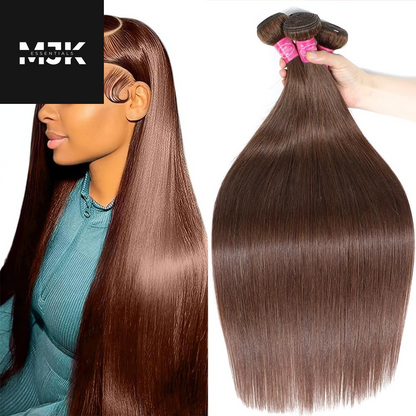 12A Straight Bundles Human Hair (22 24 26 28 Inches, Straight 4 Bundles) 100% Unprocessed Brazilian Virgin Straight Human Hair Bundles Natural Color Raw Hair