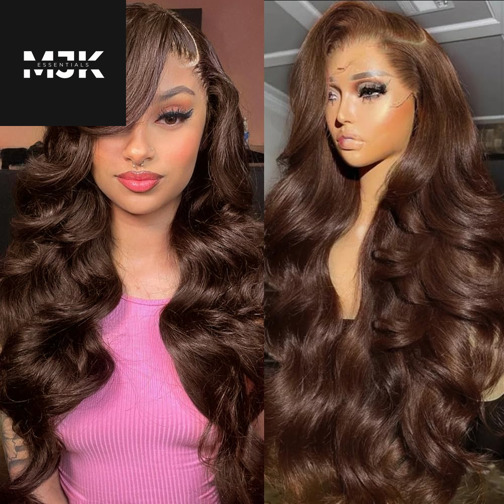 28 Inch Ombre Lace Front Wig Human Hair 1B/30 Body Wave Highlight Lace Front Wigs Human Hair Colored 13X4 Ombre Brown Wig Human Hair 200% Density Glueless HD Lace Frontal Wigs Human Hair