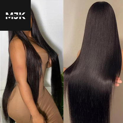 Straight Wigs Human Hair 30 Inch 13X6 Lace Front Wigs Human Hair 12A 200 Density Hd Transparent Straight Lace Front Wigs Human Hair Pre Plucked Bleached Tiny Knots Real Lace Frontal Wigs for Women