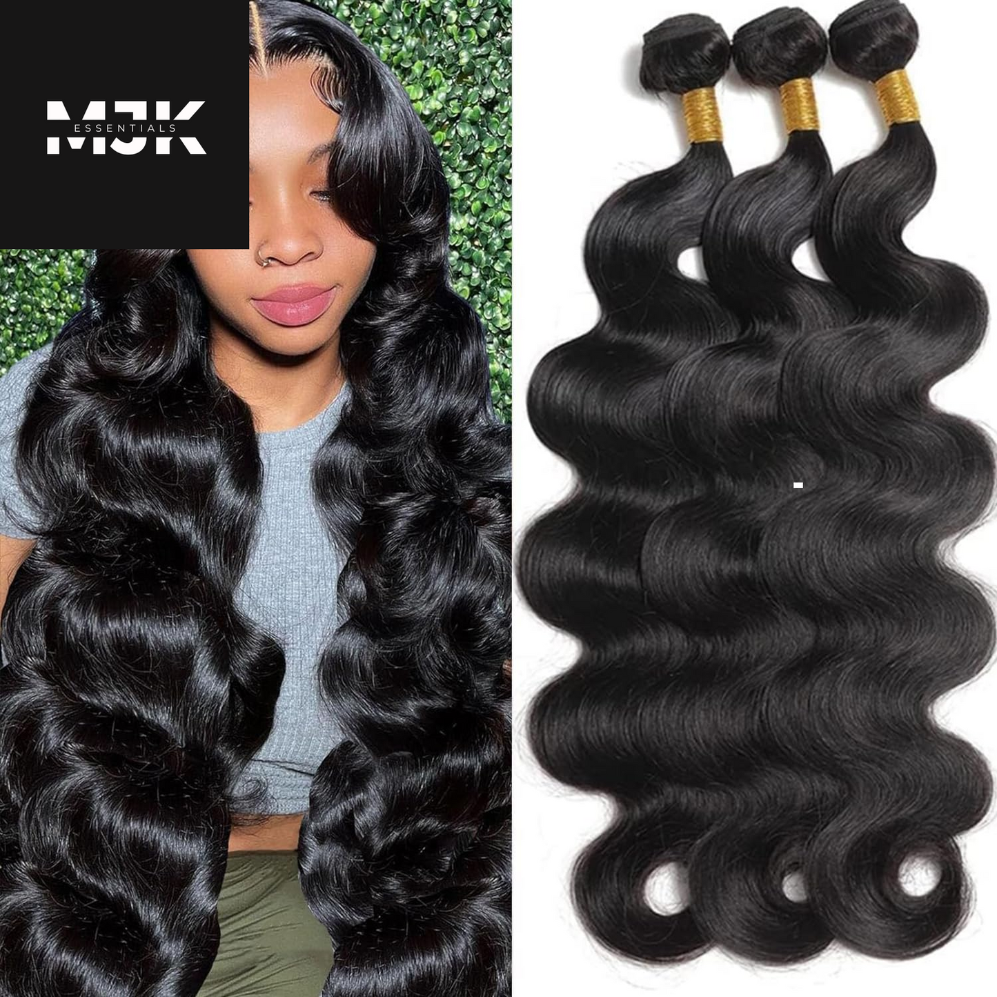 12A Human Hair Bundles 20 22 24 26 Inch Body Wave Bundles Human Hair 100% Unprocessed Brazilian Virgin Hair 4 Bundles Deals Human Hair Extensions Quick Weave Bundles Human Hair Natural Black